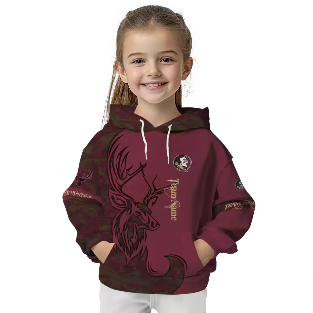 customized florida state seminoles deer silhouette garnet hoodie top rated customized florida state seminoles deer silhouette garnet hoodie top rated