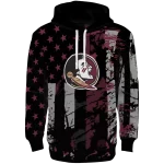 customized florida state seminoles distressed flag garnet black hoodie best selling
