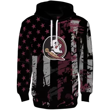 customized florida state seminoles distressed flag garnet black hoodie best selling