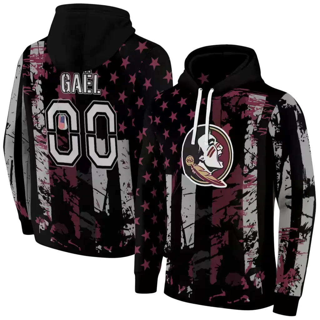 customized florida state seminoles distressed flag garnet black hoodie fashion forward customized florida state seminoles distressed flag garnet black hoodie fashion forward