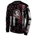 customized florida state seminoles distressed flag garnet black hoodie best selling