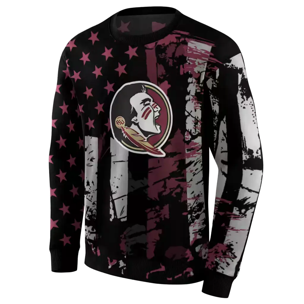 customized florida state seminoles distressed flag garnet black hoodie new arrival customized florida state seminoles distressed flag garnet black hoodie new arrival