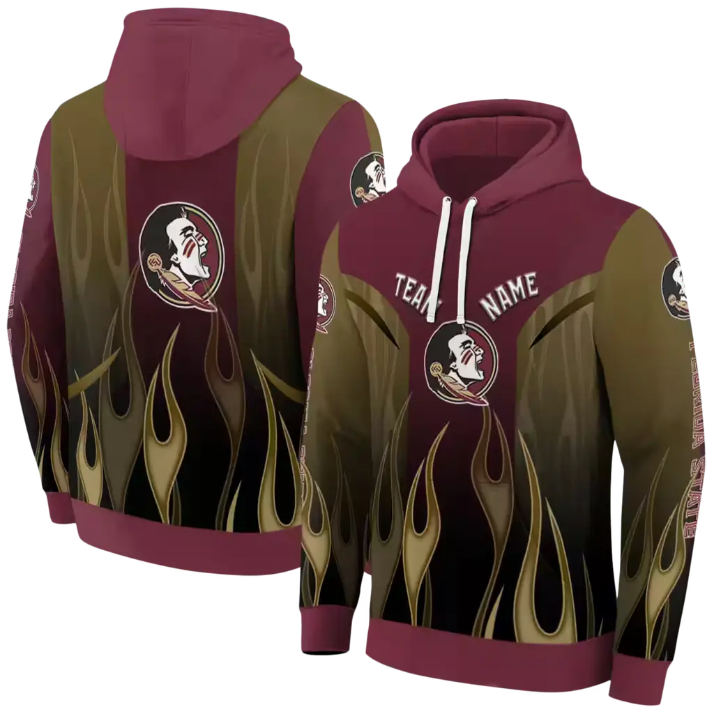 customized florida state seminoles flame design garnet hoodie fashion forward customized florida state seminoles flame design garnet hoodie fashion forward