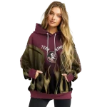 customized florida state seminoles flame design garnet hoodie best selling