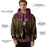 customized florida state seminoles flame design garnet hoodie best selling