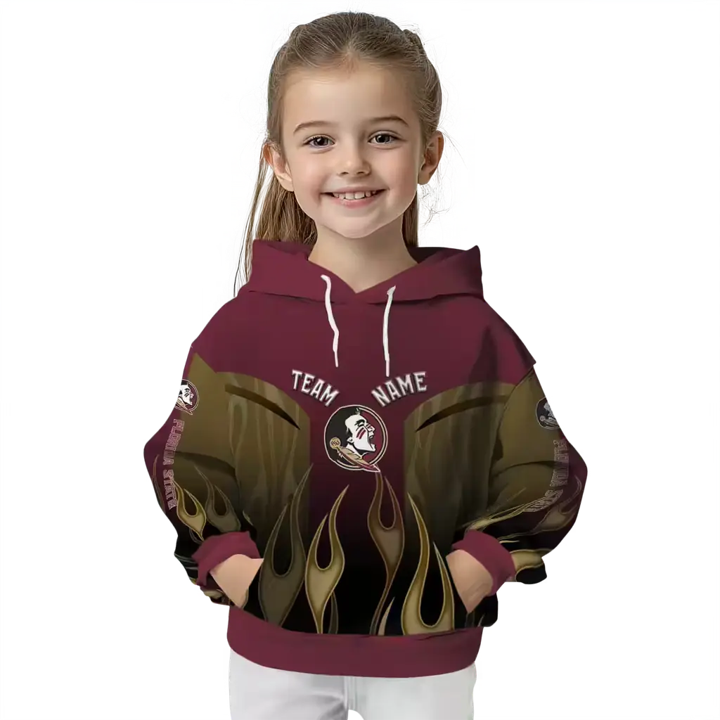 customized florida state seminoles flame design garnet hoodie top rated customized florida state seminoles flame design garnet hoodie top rated
