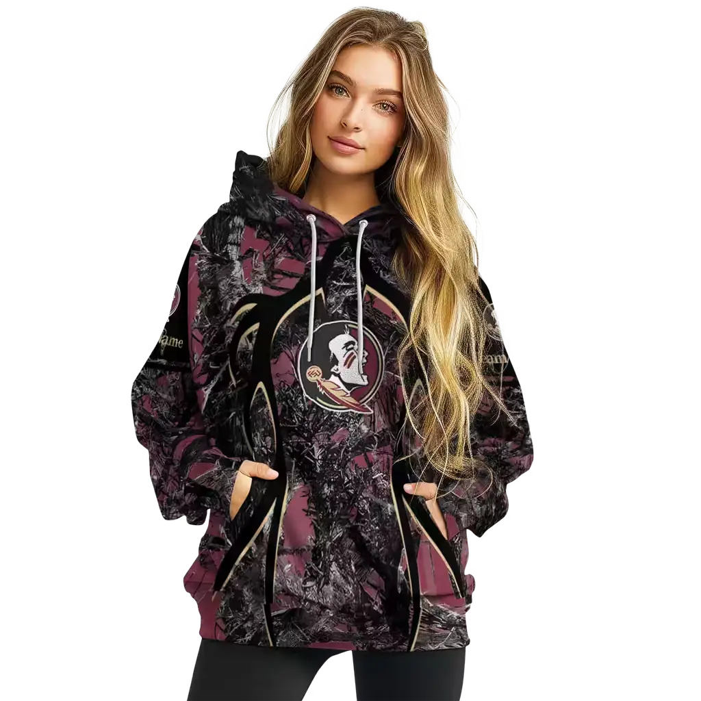 customized florida state seminoles hunting theme garnet black hoodie high quality customized florida state seminoles hunting theme garnet black hoodie high quality