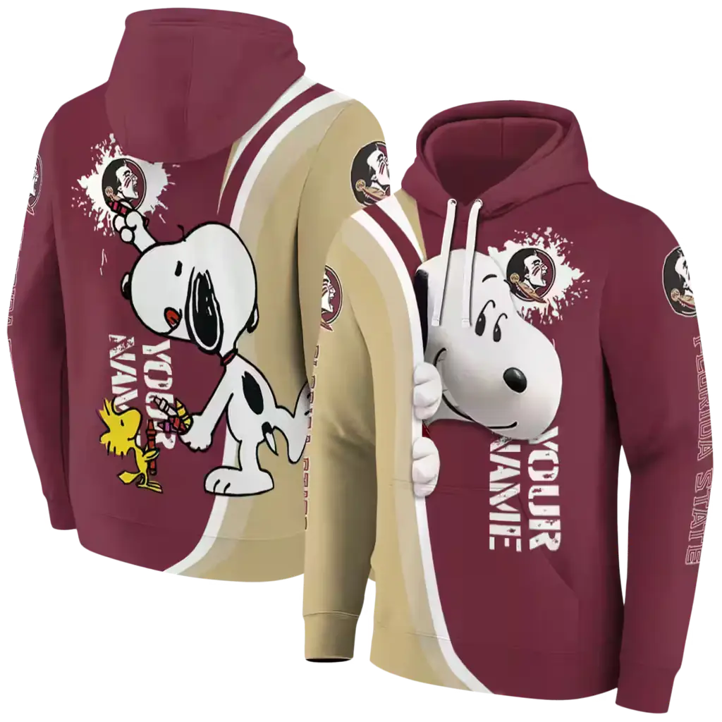 customized florida state seminoles peeking snoopy garnet hoodie fashion forward customized florida state seminoles peeking snoopy garnet hoodie fashion forward