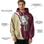 customized florida state seminoles peeking snoopy garnet hoodie best selling