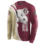 customized florida state seminoles peeking snoopy garnet hoodie best selling