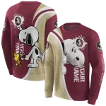 customized florida state seminoles peeking snoopy garnet hoodie best selling