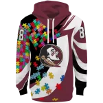 customized florida state seminoles puzzle pieces garnet hoodie best selling