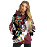 customized florida state seminoles puzzle pieces garnet hoodie best selling