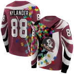 customized florida state seminoles puzzle pieces garnet hoodie best selling