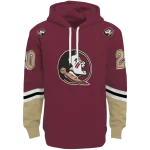 customized florida state seminoles striped sleeves garnet hoodie best selling