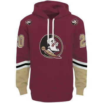 customized florida state seminoles striped sleeves garnet hoodie best selling