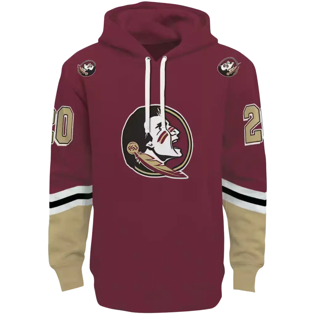 customized florida state seminoles striped sleeves garnet hoodie best selling customized florida state seminoles striped sleeves garnet hoodie best selling