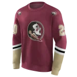 customized florida state seminoles striped sleeves garnet hoodie best selling
