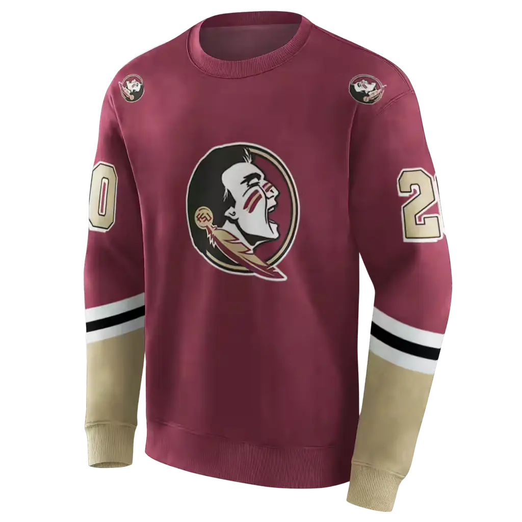 customized florida state seminoles striped sleeves garnet hoodie new arrival customized florida state seminoles striped sleeves garnet hoodie new arrival