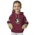 customized florida state seminoles striped sleeves garnet hoodie best selling