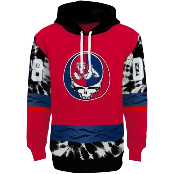 customized fresno state bulldogs grateful vibes red hoodie best selling