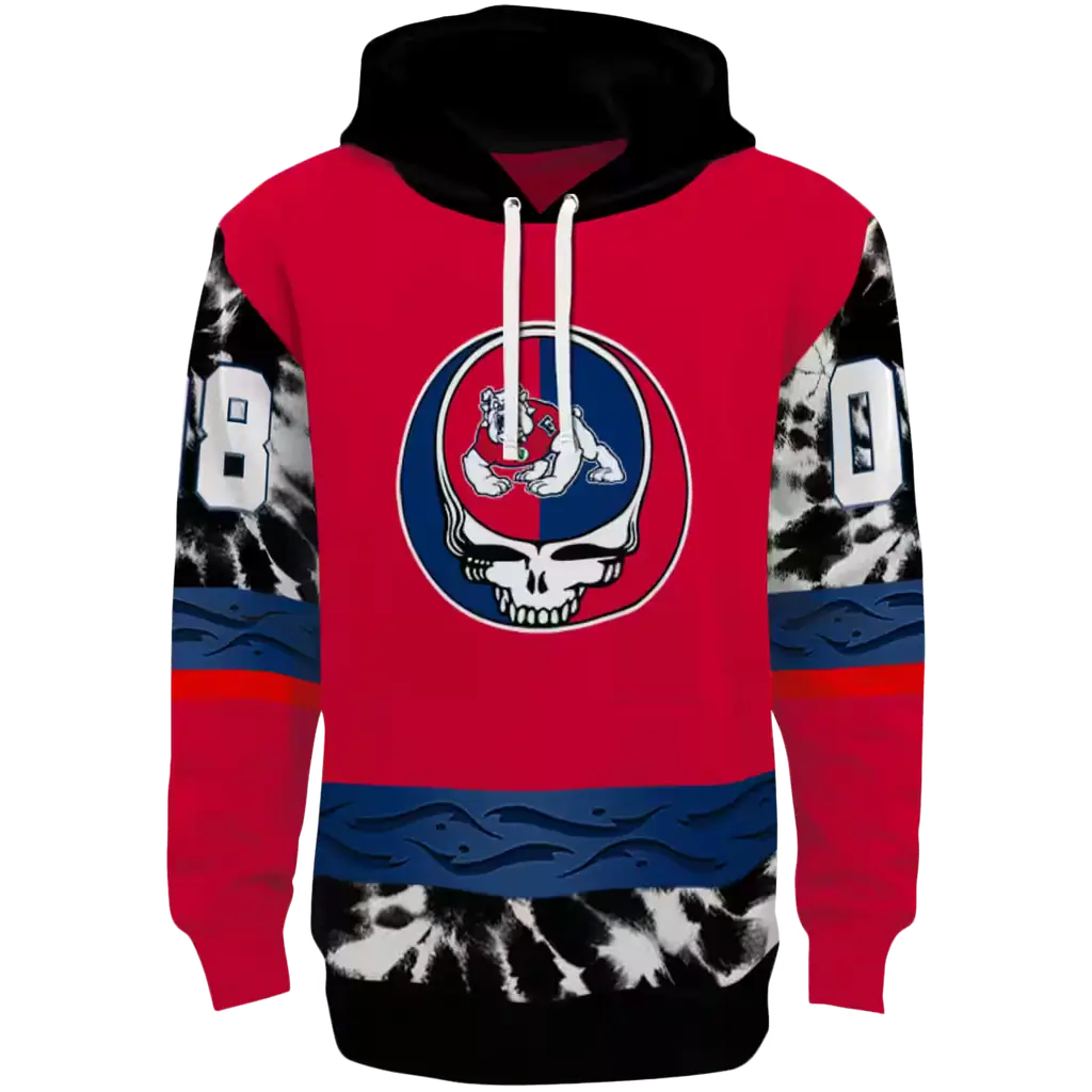 customized fresno state bulldogs grateful vibes red hoodie best selling customized fresno state bulldogs grateful vibes red hoodie best selling