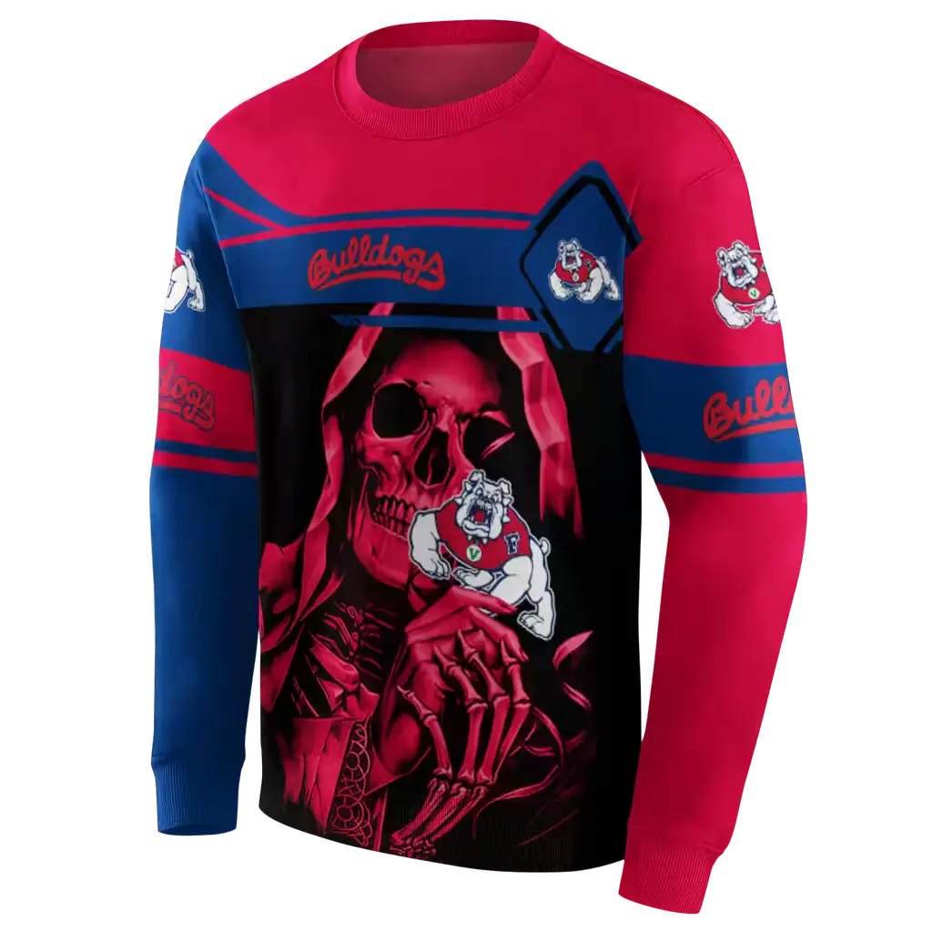 customized fresno state bulldogs grim reaper red black hoodie new arrival customized fresno state bulldogs grim reaper red black hoodie new arrival