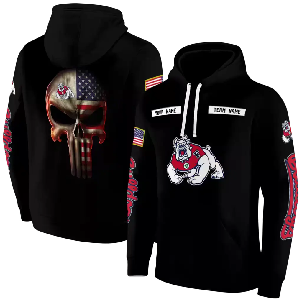 customized fresno state bulldogs punisher skull black hoodie fashion forward customized fresno state bulldogs punisher skull black hoodie fashion forward