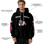 customized fresno state bulldogs punisher skull black hoodie best selling