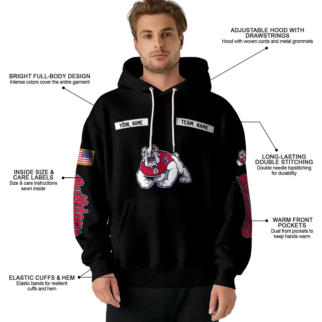 customized fresno state bulldogs punisher skull black hoodie latest model customized fresno state bulldogs punisher skull black hoodie latest model