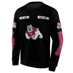customized fresno state bulldogs punisher skull black hoodie best selling