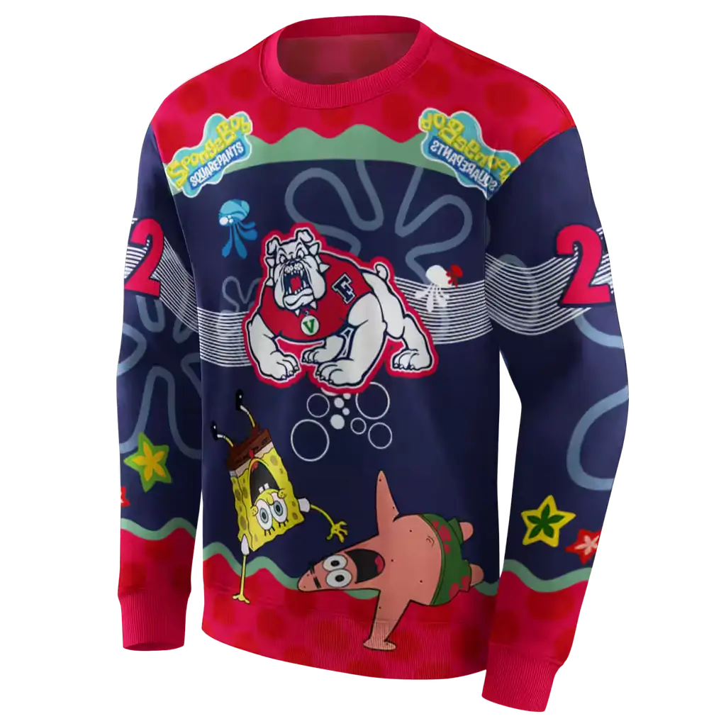 customized fresno state bulldogs spongebob patrick star red navy hoodie new arrival customized fresno state bulldogs spongebob patrick star red navy hoodie new arrival