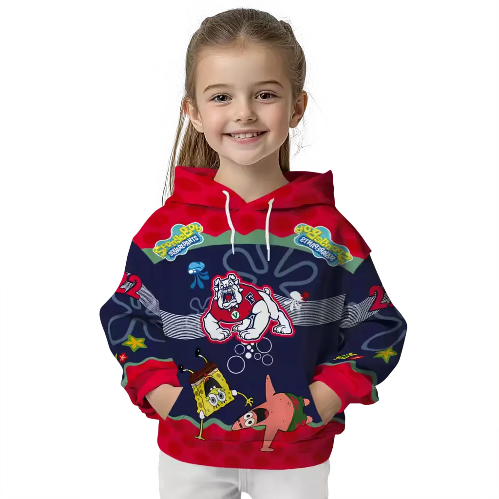 customized fresno state bulldogs spongebob patrick star red navy hoodie top rated customized fresno state bulldogs spongebob patrick star red navy hoodie top rated