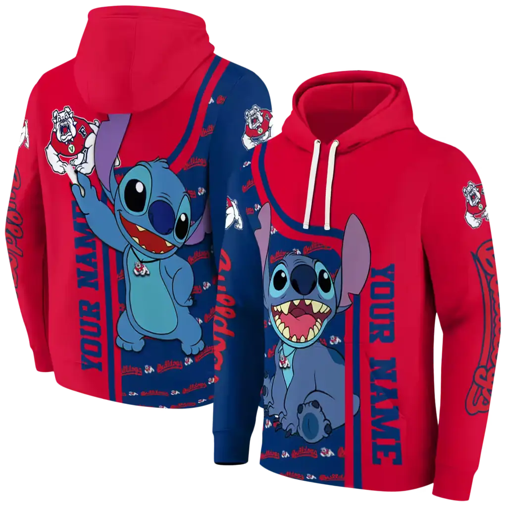 customized fresno state bulldogs stitch red hoodie fashion forward customized fresno state bulldogs stitch red hoodie fashion forward