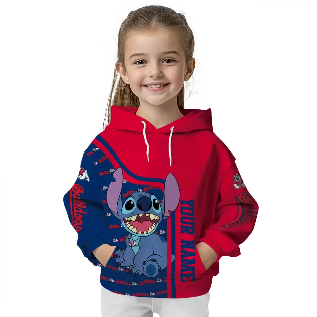 customized fresno state bulldogs stitch red hoodie top rated customized fresno state bulldogs stitch red hoodie top rated