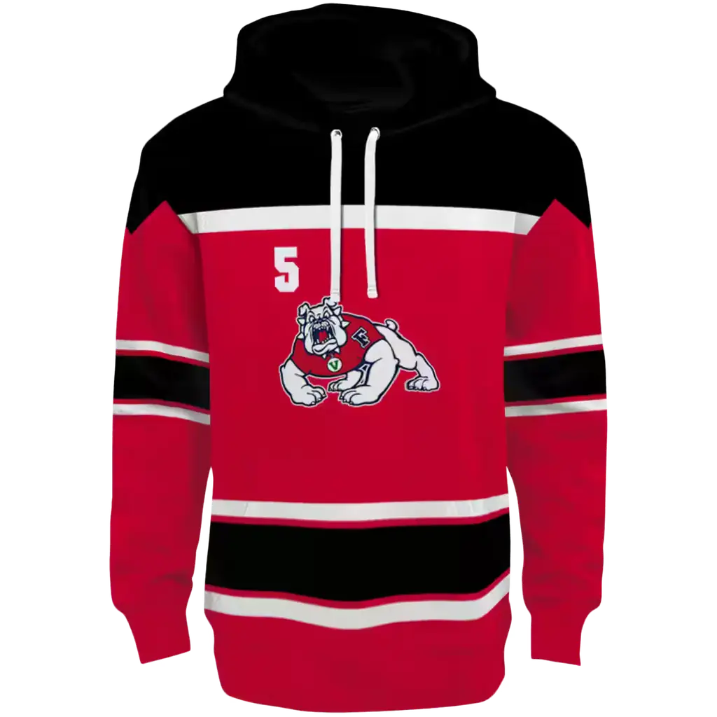 customized fresno state bulldogs striped pattern red hoodie best selling customized fresno state bulldogs striped pattern red hoodie best selling