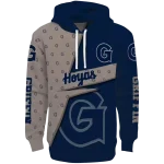 customized georgetown hoyas abstract shape blue hoodie best selling