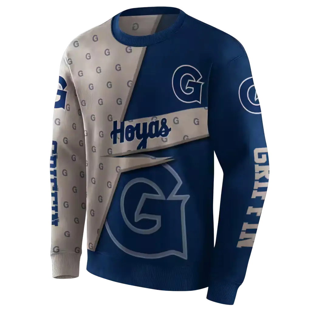 customized georgetown hoyas abstract shape blue hoodie new arrival customized georgetown hoyas abstract shape blue hoodie new arrival