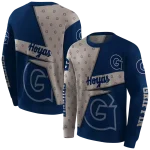 customized georgetown hoyas abstract shape blue hoodie best selling