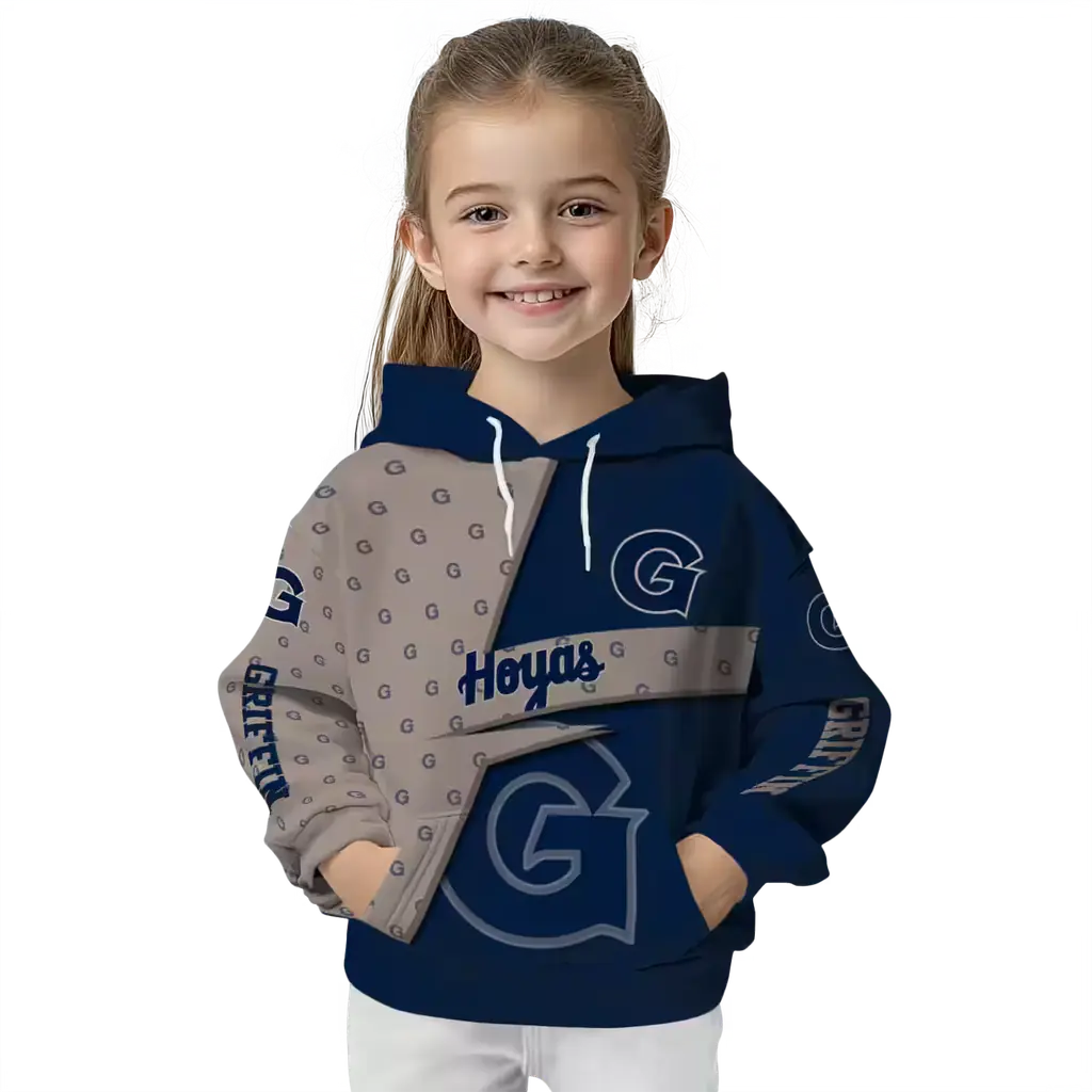 customized georgetown hoyas abstract shape blue hoodie top rated customized georgetown hoyas abstract shape blue hoodie top rated