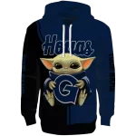 customized georgetown hoyas baby yoda blue black hoodie best selling