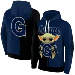 customized georgetown hoyas baby yoda blue black hoodie best selling