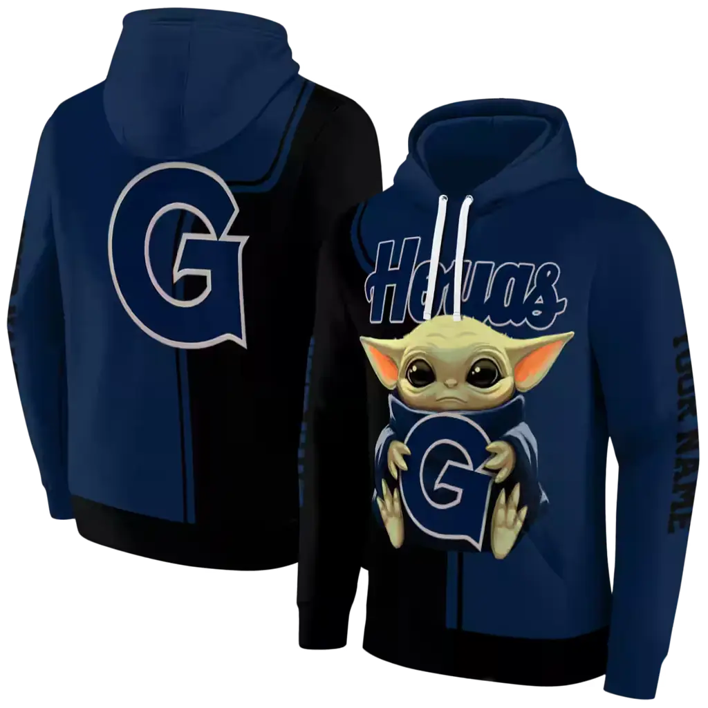 customized georgetown hoyas baby yoda blue black hoodie fashion forward customized georgetown hoyas baby yoda blue black hoodie fashion forward