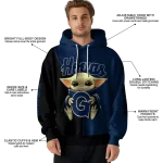 customized georgetown hoyas baby yoda blue black hoodie best selling