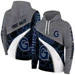 customized georgetown hoyas hexagonal mesh blue black gray hoodie best selling