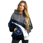 customized georgetown hoyas hexagonal mesh blue black gray hoodie best selling