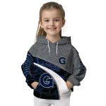customized georgetown hoyas hexagonal mesh blue black gray hoodie best selling