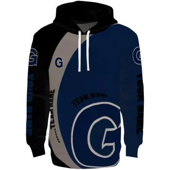 customized georgetown hoyas minimalist design blue black hoodie best selling