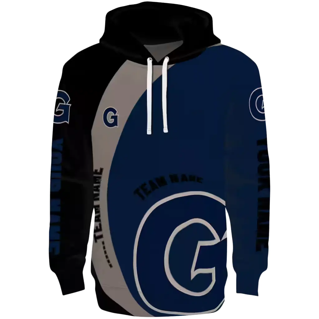customized georgetown hoyas minimalist design blue black hoodie best selling customized georgetown hoyas minimalist design blue black hoodie best selling