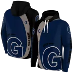 customized georgetown hoyas minimalist design blue black hoodie best selling